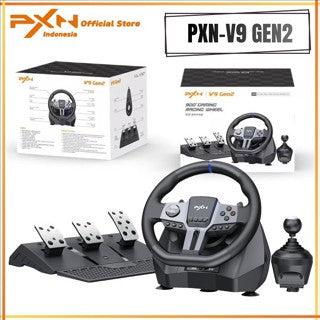 PXN V9 Gen2 Steering Wheel, for PC,Xbox One,Nintendo Switch,PS3,PS4,Xbox Series S/X - Games Corner Games Corner