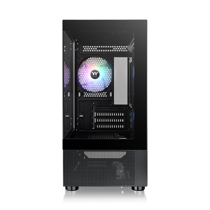 Thermaltake View 170 TG ARGB M-ATX Computer Case, 3x 120mm ARGB Lite Pre-Installed Fans, Up to 280mm Radiator & 7x Fan Support, USB 3.0 x2, HD Audio x1 Interfaces, Black.