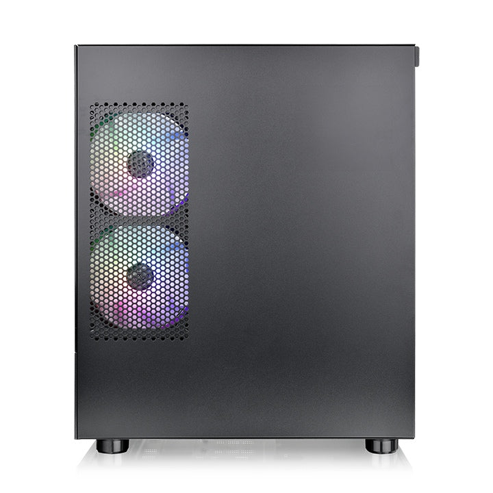 Thermaltake View 170 TG ARGB M-ATX Computer Case, 3x 120mm ARGB Lite Pre-Installed Fans, Up to 280mm Radiator & 7x Fan Support, USB 3.0 x2, HD Audio x1 Interfaces, Black.