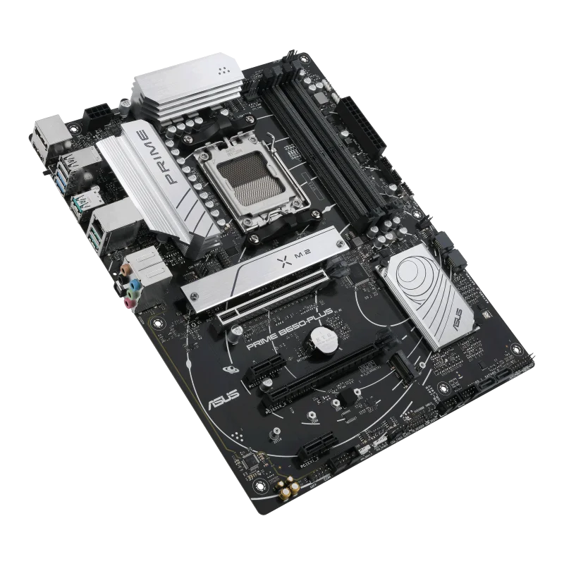 Asus PRIME B650-PLUS ATX Motherboard, AM5 Socket, AMD B650 Chipset, 4 x 2-Channel DDR5 128GB Max, Realtek 2.5Gb Ethernet, USB 3.2/2.0, 4x SATA, 2x M.2, 1x PCIe 4.0 x16, 1x HDMI/DP-GC