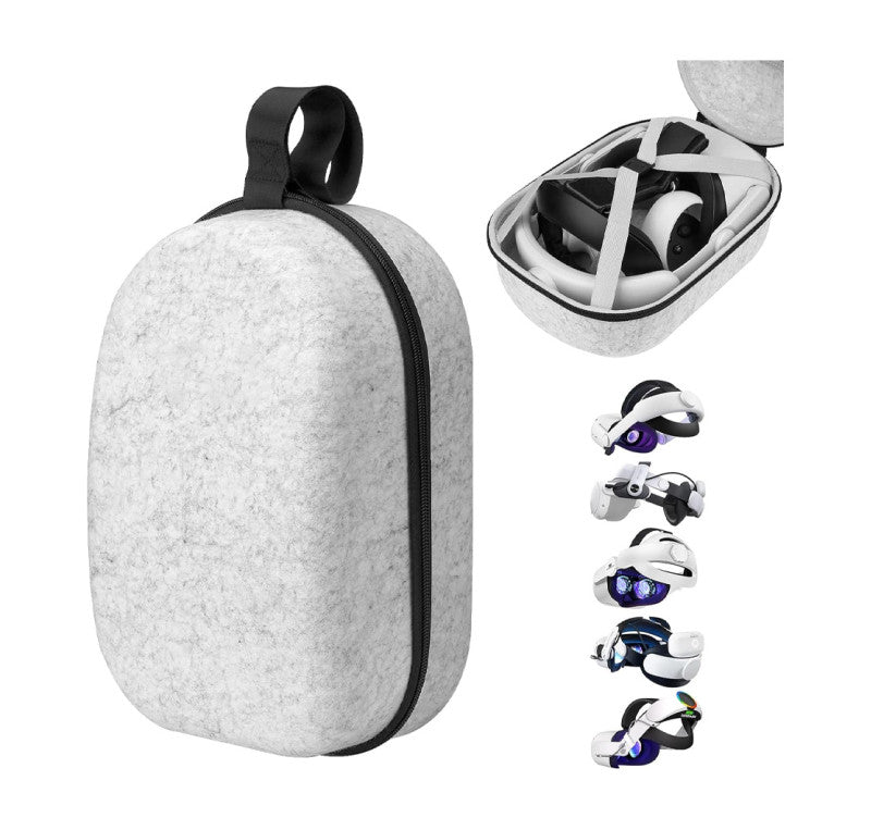 Hard Carrying Case Compatible with Meta Oculus Quest 3S/Quest 3/Vision Pro Original/Elite Version VR Gaming Headset and Touch Controllers Accessories, Suitable for Travel and Home Storage