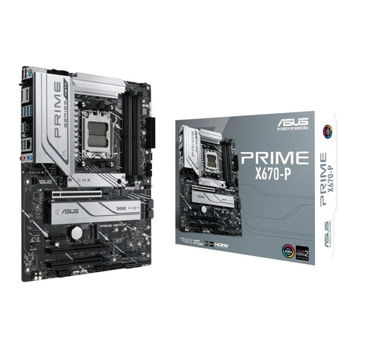 ASUS PRIME X670-P SOCKET AM5 (LGA 1718) RYZEN 7000 ATX MOTHERBOARD(DDR5, 3XM.2 SLOTS, USB 3.2 GEN 2X2 TYPE-C®, USB4® HEADER, AND 2.5GB ETHERNET)