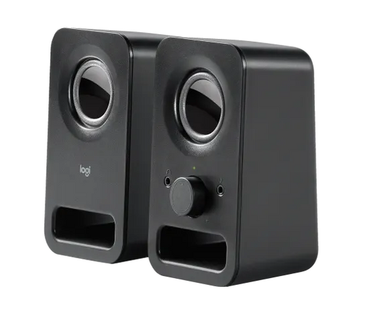 Logitech Z150 Stereo Speakers | 3W RMS Compact Wired Computer Speakers with 3.5mm Audio Input & Headphone Jack Games Corner