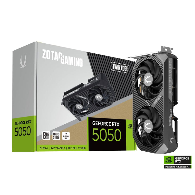 ZOTAC GAMING GeForce RTX 5050 8GB Twin Edge Graphics Card, DLSS4