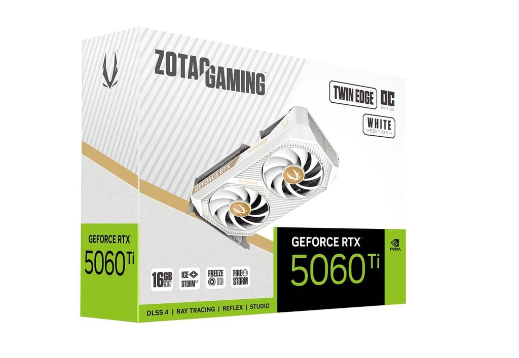 ZOTAC GAMING GeForce RTX 5060 Ti 16GB Twin Edge OC White Edition-ZT-B50620Q-10M