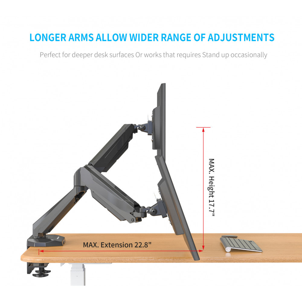 Devo Gaming Monitor Arm - 2 Arms - Games Corner