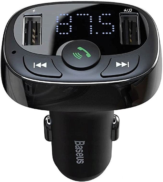 Baseus T typed S-09A Bluetooth MP3 car charger(Standard edition)Black - Games Corner