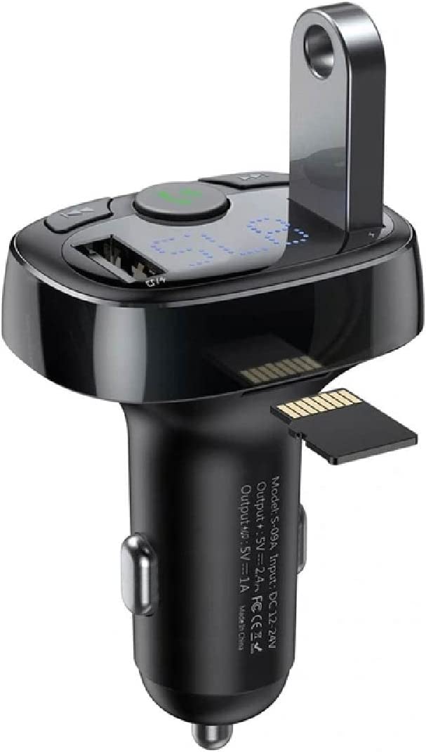 Baseus T typed S-09A Bluetooth MP3 car charger(Standard edition)Black - Games Corner