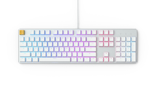 GMMK Full Size White Ice Edition - Gateron Brown, US Layout - Games Corner