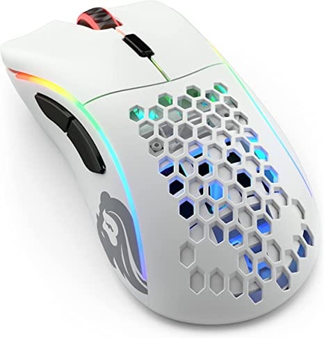 Model D Wireless Minus White Gaming Mouse -  PC Accessories (Matte White Mouse) - Games Corner