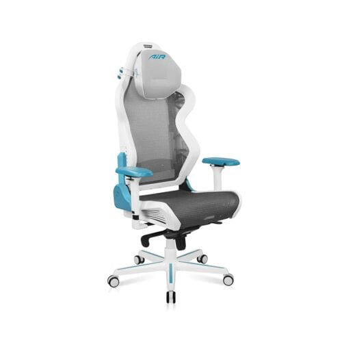 DXRacer AIR Mesh D7200 Ultra-Breathable Gaming Chair - White & Cyan | AIR-RIS-WQ.G-B3 - Games Corner