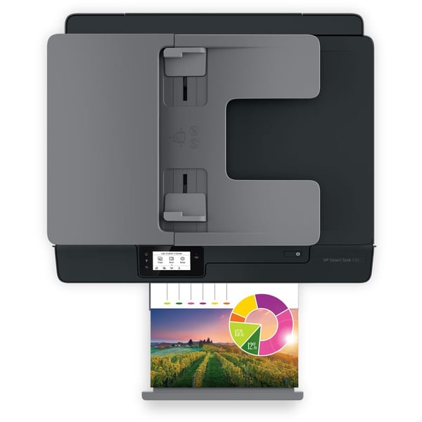 HP Smart Tank 530 Wireless All In One Printer- Print, Scan, Copy, Print up to 18000 Black or 8000 Color Pages – Gray [4SB24A]