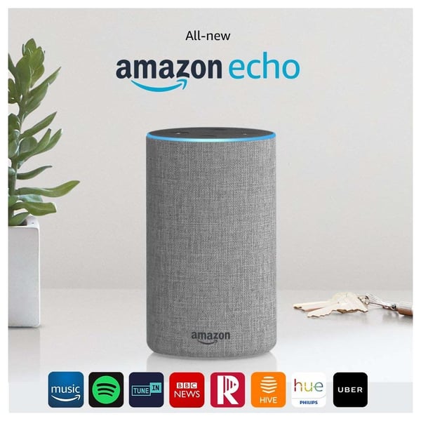 Amazon Echo (2nd generation) Heather Grey Fabric