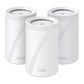 TP-LINK Deco BE65 Whole Home Mesh Wi-Fi 7 System, Dual Band, Speed up to 9.3 Gbps, 3 Pack, White