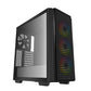 DeepCool CG540 Mid Tower Tempered Glass Side & Front Window Panel Case, 175mm, Addressable RGB LED Fans, 2xUSB 3.0, ATX PS2, Black.