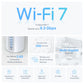 TP-LINK Deco BE65 Whole Home Mesh Wi-Fi 7 System, Dual Band, Speed up to 9.3 Gbps, 3 Pack, White