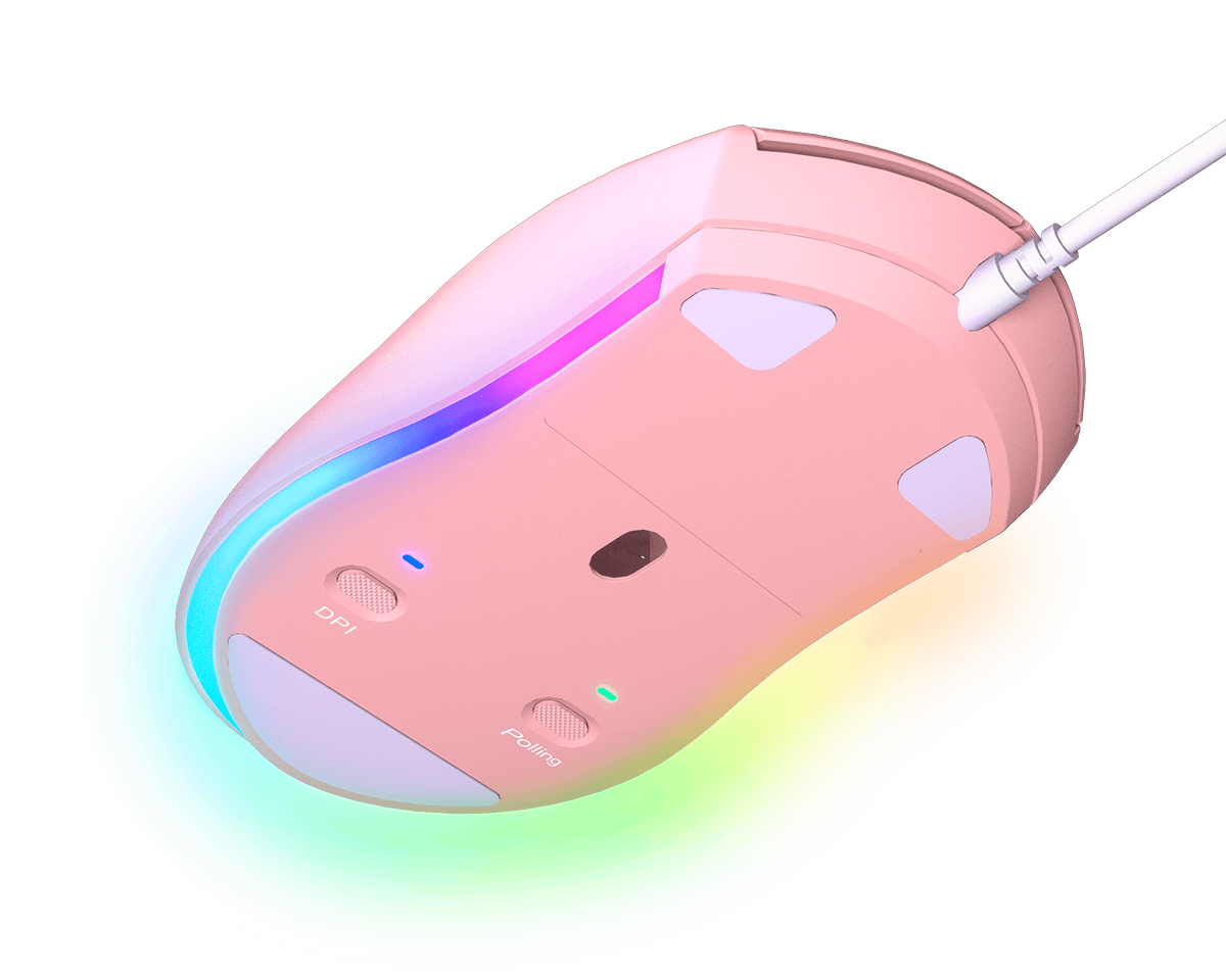 Cougar Minos XT Gaming Mouse, Six Fully Customizable Buttons, 4000 DPI, 3 zone 16.8 million colors, ADNS-3050 Optical - Pink