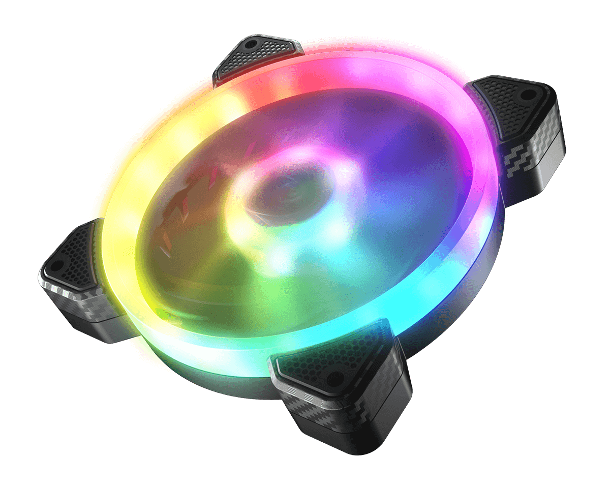 Cougar Vortex ARGB VX 120 ARGB Case Fan, Dynamic HDB Rearing, Anti-Vibration Damper, ARGB SYNC with Motherboard Lighting Software - Black