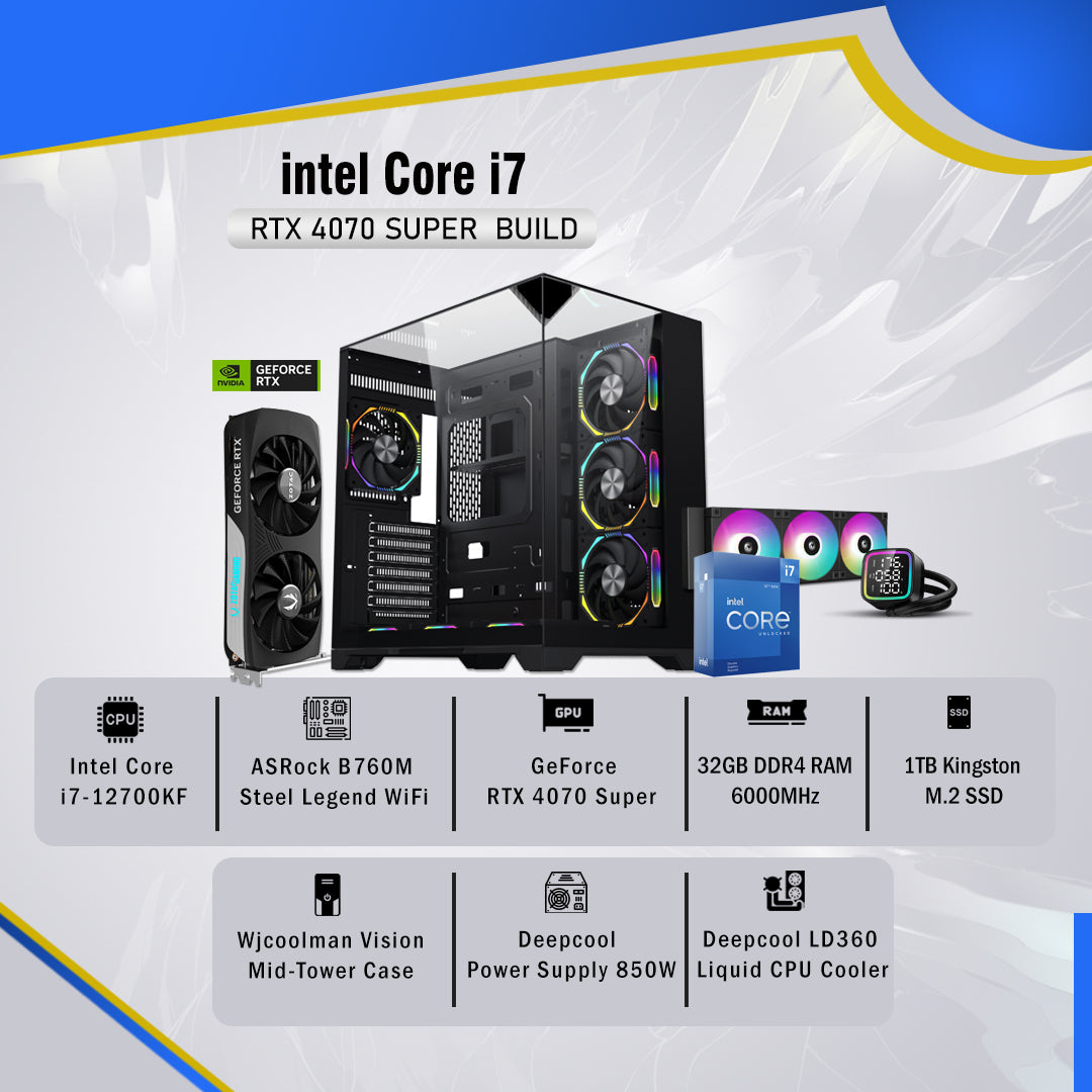 Gaming Build, Intel Core i7, GeForce RTX 4070 Super