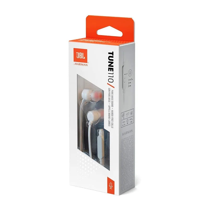 JBL TUNE 110 Wired Earphones,white,KT0053-CK3913492