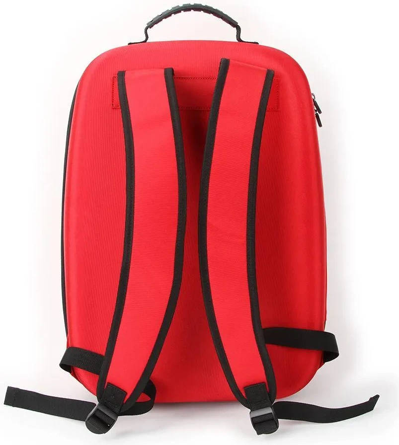 DeadSkull PS5 Carrying Backpack, Polyester & EPE Material, Canvas Shell, Dacron Lining, Shockproof, Dustproof, Red