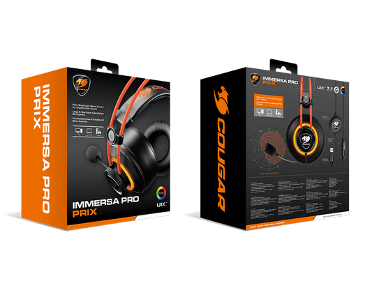 Cougar Immersa Pro Prix Wired On Ear Gaming Headset Black