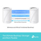 TP-LINK Deco BE65 Whole Home Mesh Wi-Fi 7 System, Dual Band, Speed up to 9.3 Gbps, 3 Pack, White