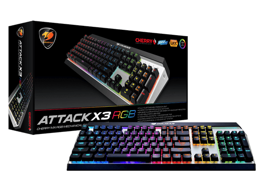 Cougar Attack X3 RGB Cherry MX RGB Backlit Mechanical Gaming Keyboard