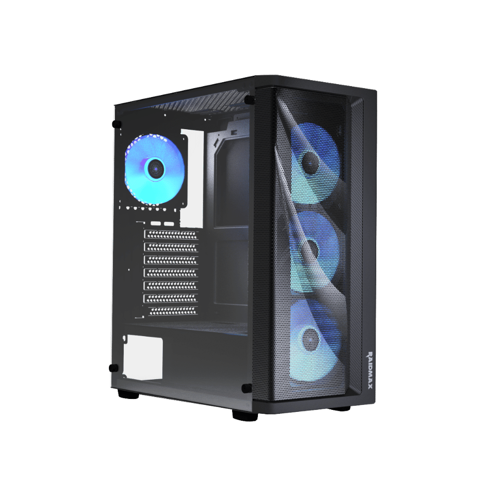Raidmax X922 ATX Mid-Tower Gaming PC Case – Mesh Front, Tempered Glass, 4 ARGB Fans - Games Corner 