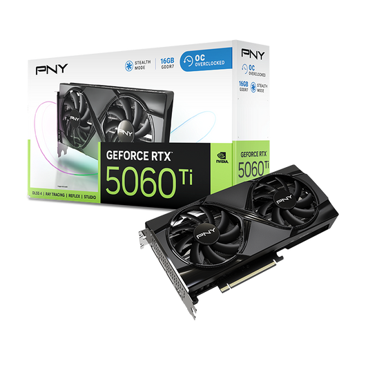 PNY GeForce RTX™ 5060 Ti 16GB Overclocked Dual Fan GPU