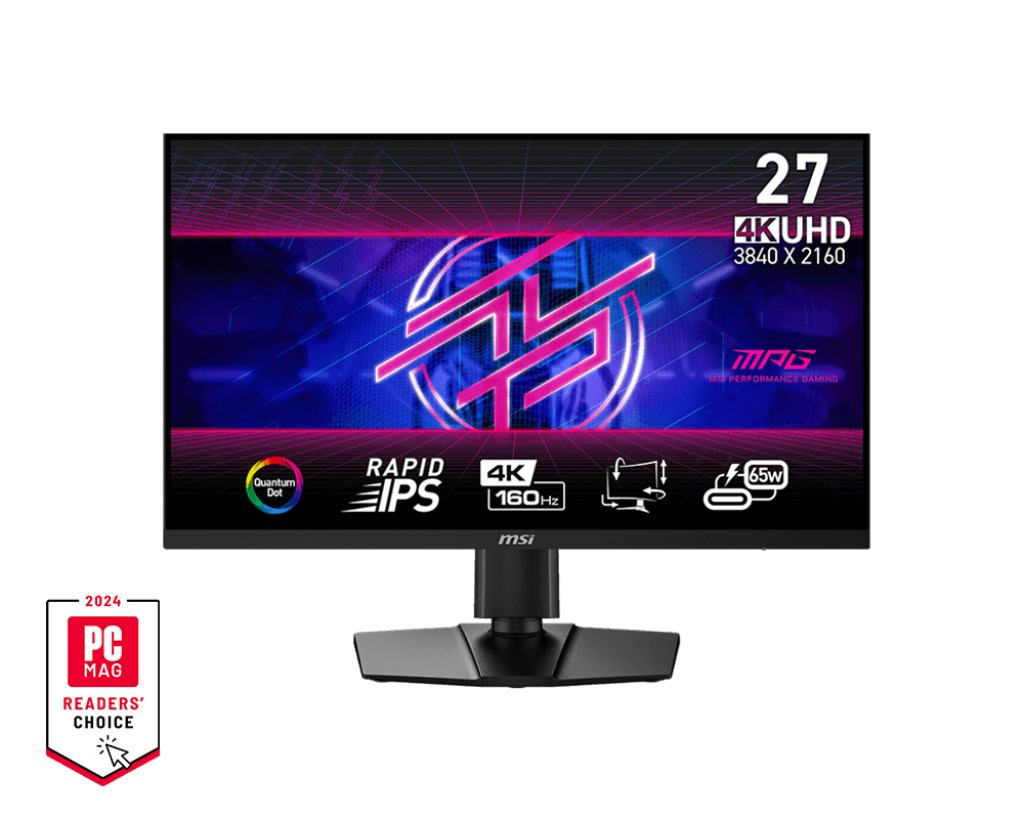 MSI MPG274URF QD 27-inch 3840 x 2160 (UHD) 4k gaming Monitor, 160Hz, 0.5ms,Black