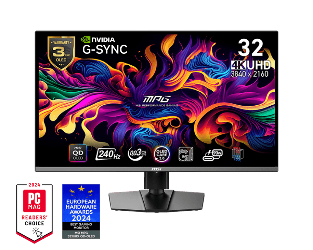 MSI MPG 321URX 31.5" QD‑OLED 4K UHD Gaming Monitor — 240Hz  0.03ms FreeSync