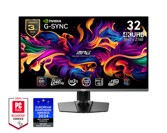MSI MPG 321URX 31.5" QD‑OLED 4K UHD Gaming Monitor — 240Hz  0.03ms FreeSync