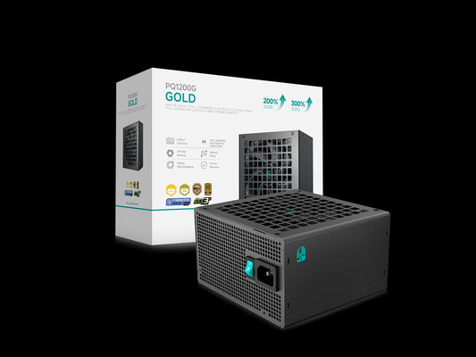 Deepcool PSU PQ1200G UK 80PLUS® GOLD, ATX 3.1 + PCI-E 5.1 Fully Modular - Black