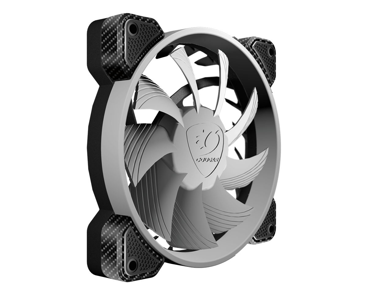 Cougar Vortex ARGB VX 120 ARGB Case Fan, Dynamic HDB Rearing, Anti-Vibration Damper, ARGB SYNC with Motherboard Lighting Software - Black