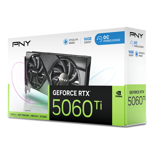 PNY GeForce RTX™ 5060 Ti 16GB Overclocked Dual Fan GPU