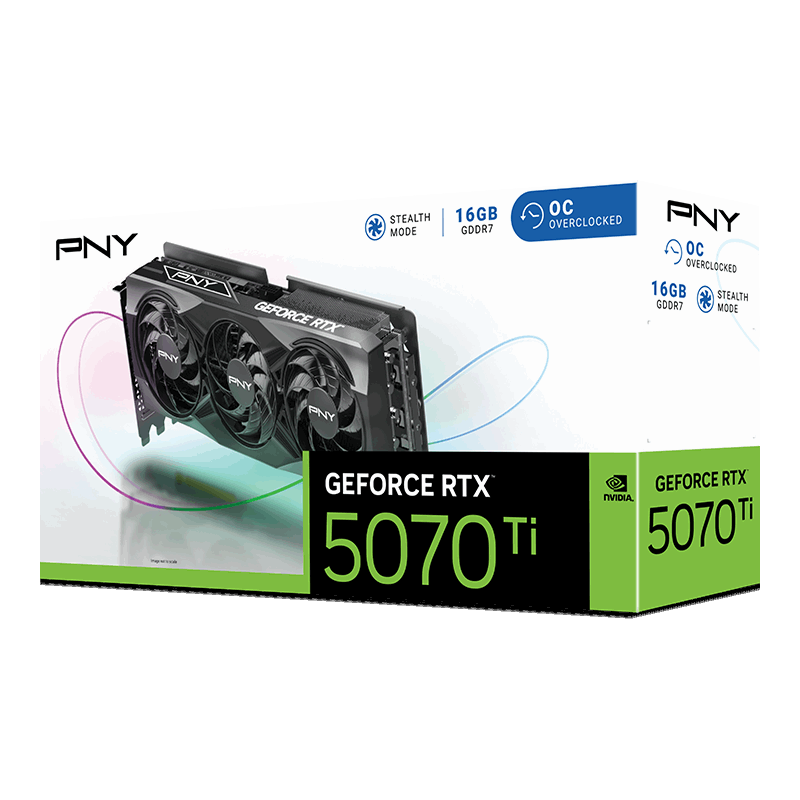 PNY GeForce RTX™ 5070 Ti Overclocked Triple Fan GPU