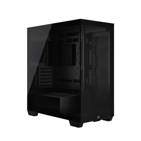 Corsair 3500X Mid-Tower Computer Case, Compatible With Hidden Connector MOBO's, Up to 360mm Radiator & 10x Fan Support, Tempered Glass Case Window, 1x Type-C, 2x Type-A & Audio In/Out Interface, Black -GC