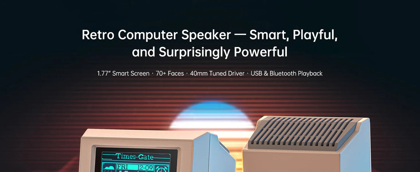 Divoom MiniToo Retro Pixel Bluetooth Speaker A retro pixel speaker