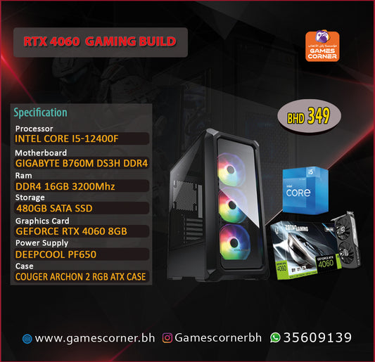 Intel Core i5-12th,Zotac RTX 4060 Gaming Build