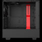 NZXT H510i - Compact ATX Mid-Tower PC Gaming Case - Front I/O USB Type-C Port - Vertical GPU Mount - Tempered Glass Side Panel - Integrated RGB Lighting- Water-Cooling Ready - Black/Red