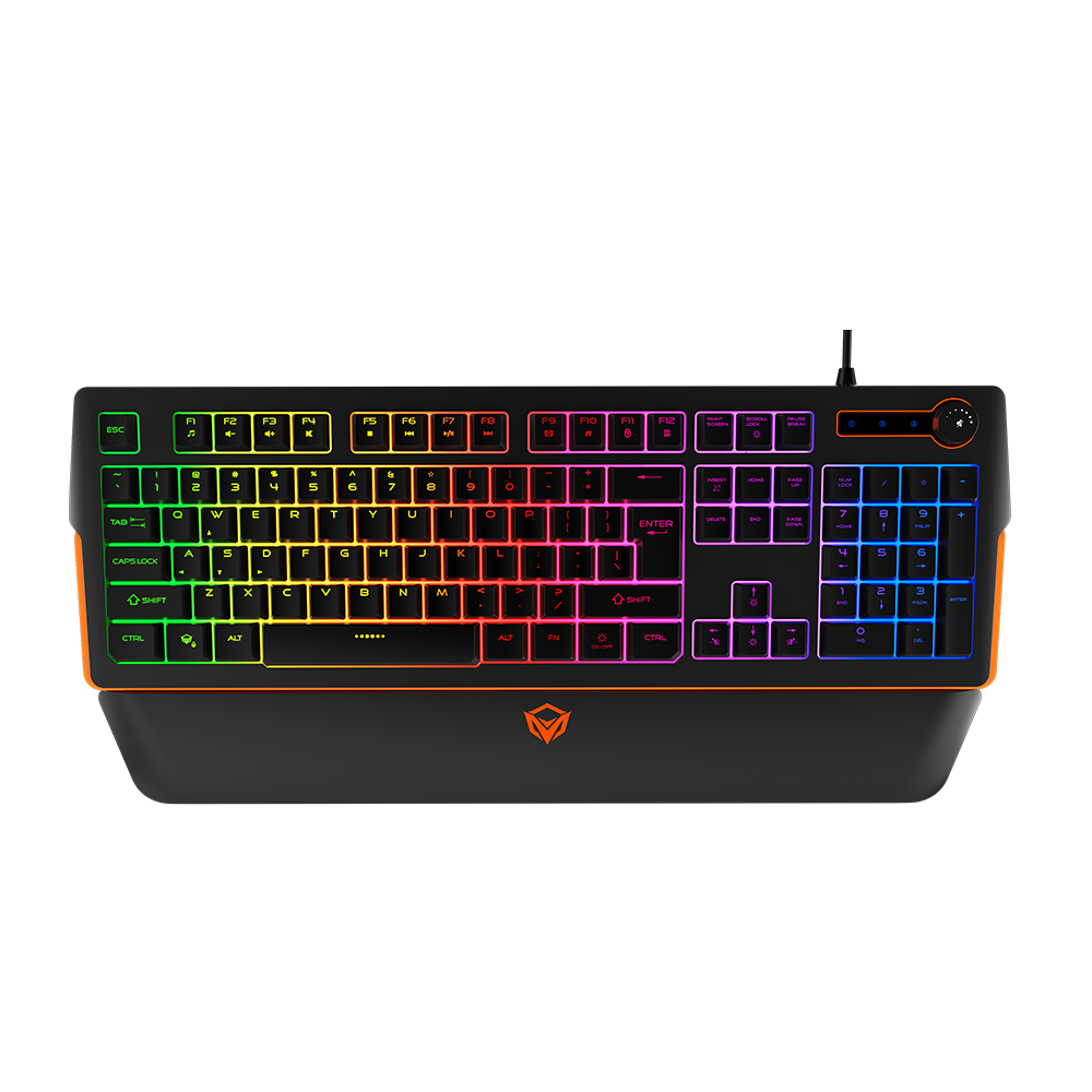 MEETION Gaming Keyboard with LED backlight RGB Magnetic Wrist Rest Keyboard for Gaming MT-K9520