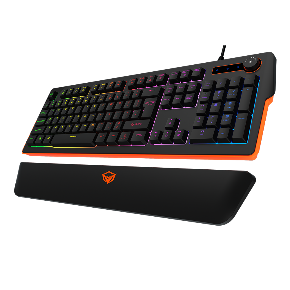 MEETION Gaming Keyboard with LED backlight RGB Magnetic Wrist Rest Keyboard for Gaming MT-K9520