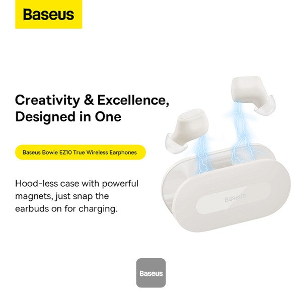 Baseus Bowie EZ10 True Wireless Earphones - White