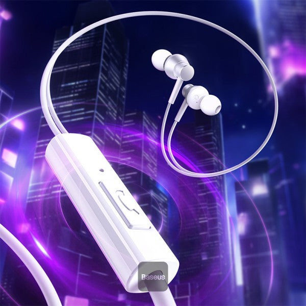 Baseus Encok HZ11 3.5mm Jack Wired Earphone, Universal Headset In-Ear Headphone With Mic - white