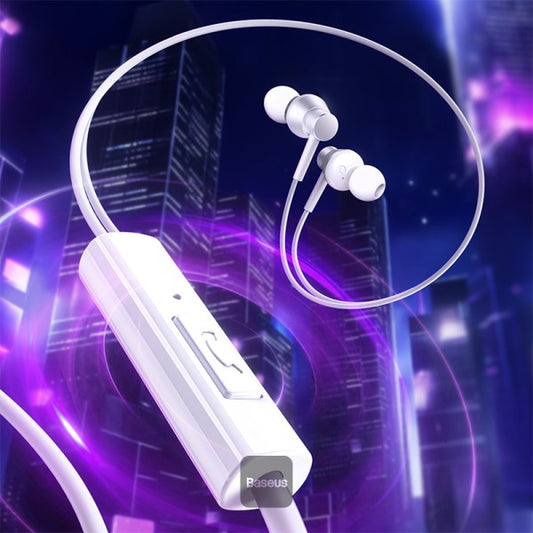 Baseus Encok HZ11 3.5mm Jack Wired Earphone, Universal Headset In-Ear Headphone With Mic - white