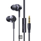 Baseus Encok HZ11 3.5mm Jack Wired Earphone, Universal Headset In-Ear Headphone With Mic - Black