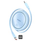 Baseus 100W Free2 Draw Mini Both-Way Retractable Type C to Type C Fast Charging Data Cable 1M - Blue, P10364500311-00