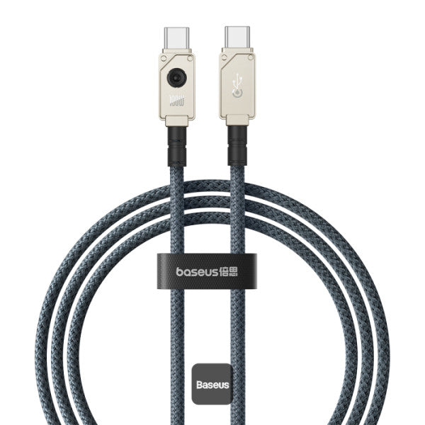 Baseus Unbreakable Series 100W PD Fast Charging Data Cable Type-C to Type-C 1M - White