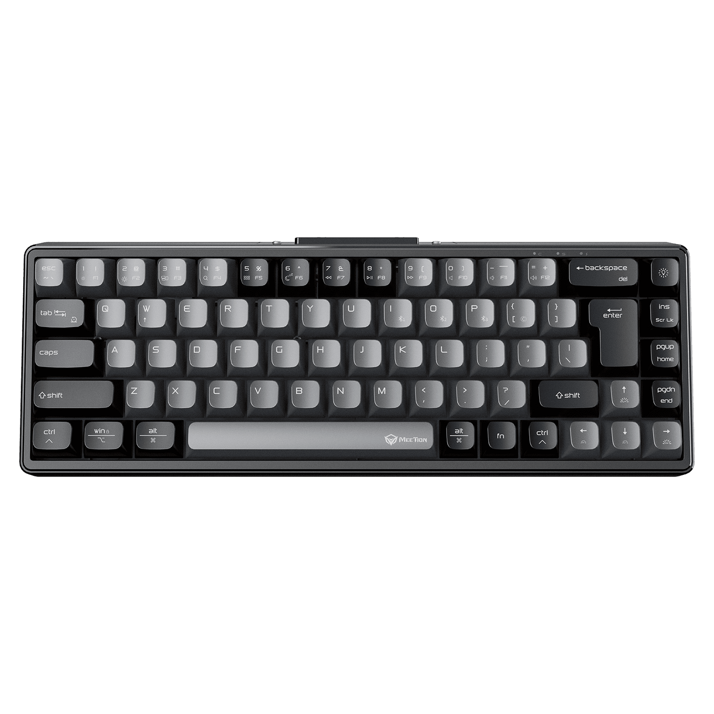 MEETION MK12 Black 65% Tri-Mode Wireless RGB Mechanical Keyboard – Arabic/English Layout